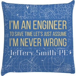 Engineer Quotes Decorative Pillow Case (Personalized)