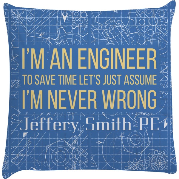 Custom Engineer Quotes Decorative Pillow Case (Personalized)