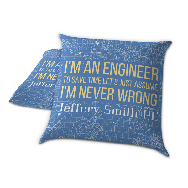Engineer Quotes Decorative Pillow Case - TWO
