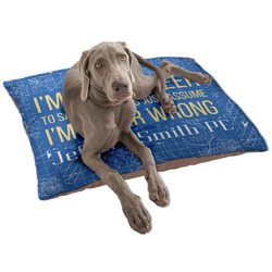 Engineer Quotes Dog Bed - Large w/ Name or Text