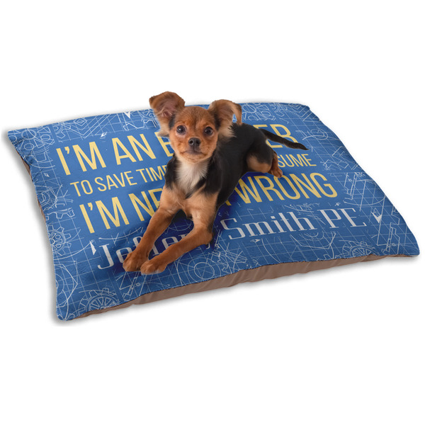 Custom Engineer Quotes Dog Bed - Small w/ Name or Text
