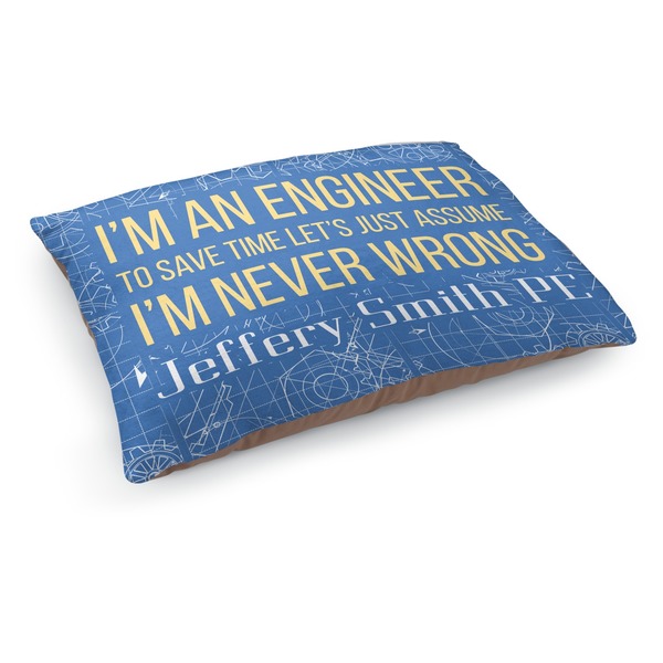 Custom Engineer Quotes Dog Bed - Medium w/ Name or Text