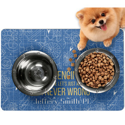 Engineer Quotes Dog Food Mat - Small w/ Name or Text