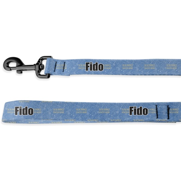 Custom Engineer Quotes Deluxe Dog Leash - 4 ft (Personalized)
