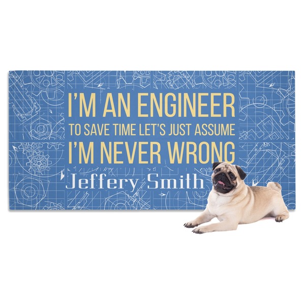 Custom Engineer Quotes Dog Towel (Personalized)