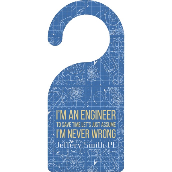 Custom Engineer Quotes Door Hanger (Personalized)