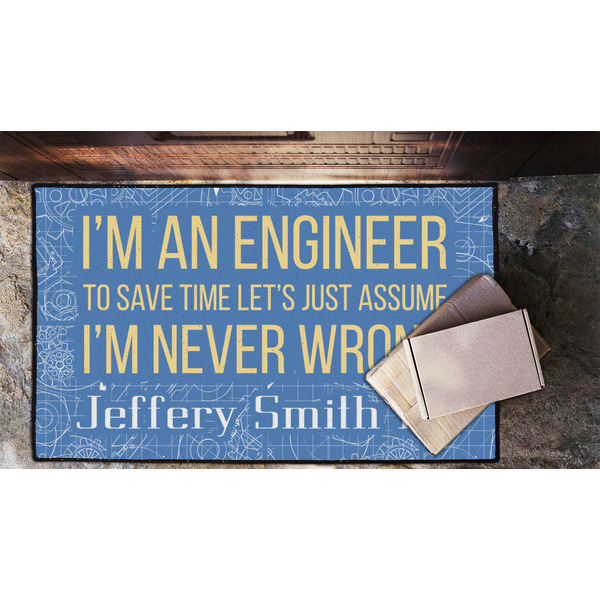 Engineer Quotes Door Mat - LIFESTYLE (Lrg)