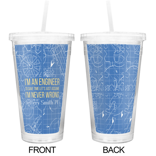 Engineer Quotes Double Wall Tumbler with Straw - Approval