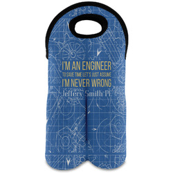 Engineer Quotes Wine Tote Bag (2 Bottles) (Personalized)