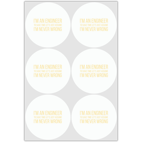 Engineer Quotes Drink Topper - Large - Set of 6