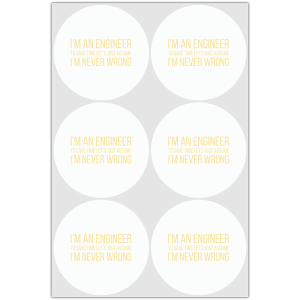 Engineer Quotes Drink Topper - XLarge - Set of 6