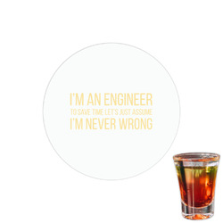 Engineer Quotes Printed Drink Topper - 1.5"