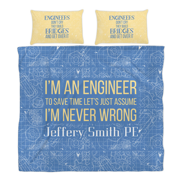Engineer Quotes Duvet Cover Set - King - Alt Approval