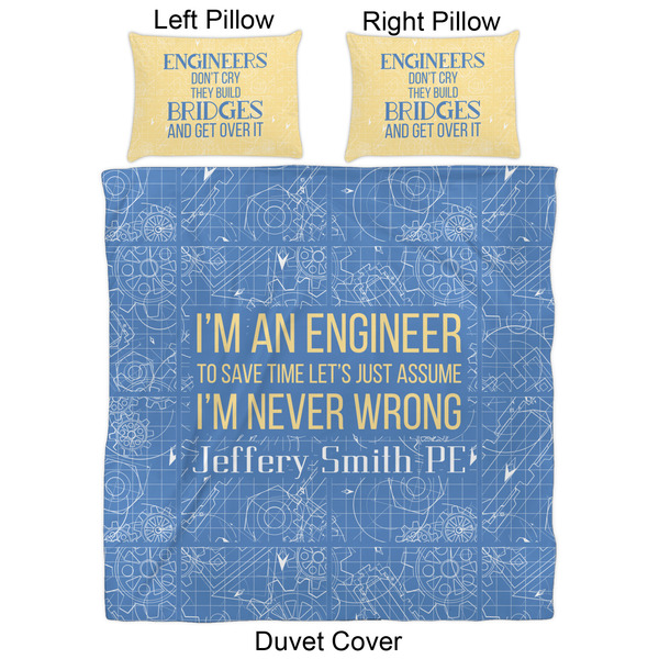 Engineer Quotes Duvet Cover Set - Queen - Approval