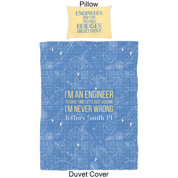 Engineer Quotes Duvet Cover Set - Twin - Approval