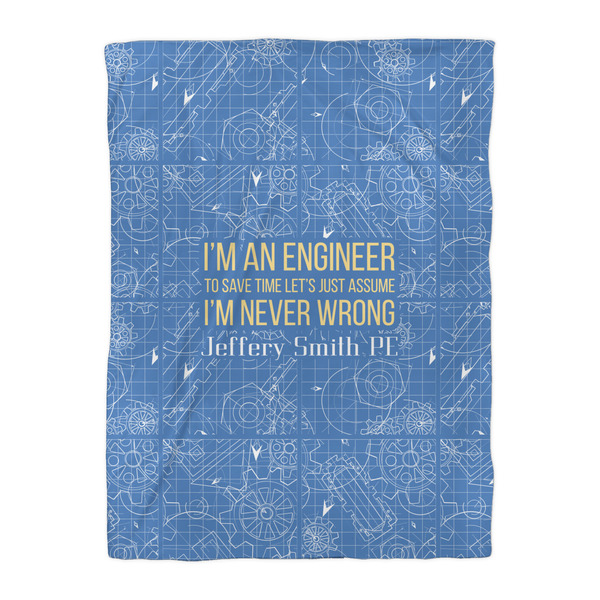 Engineer Quotes Duvet Cover - Twin XL - Front