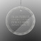 Engineer Quotes Engraved Glass Ornament - Round (Front)