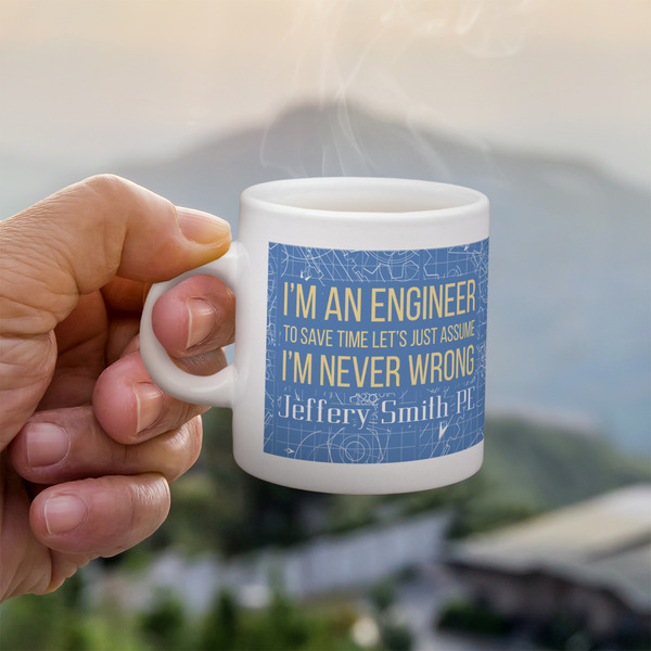 Custom Engineer Quotes Single Shot Espresso Cup - Single (Personalized)
