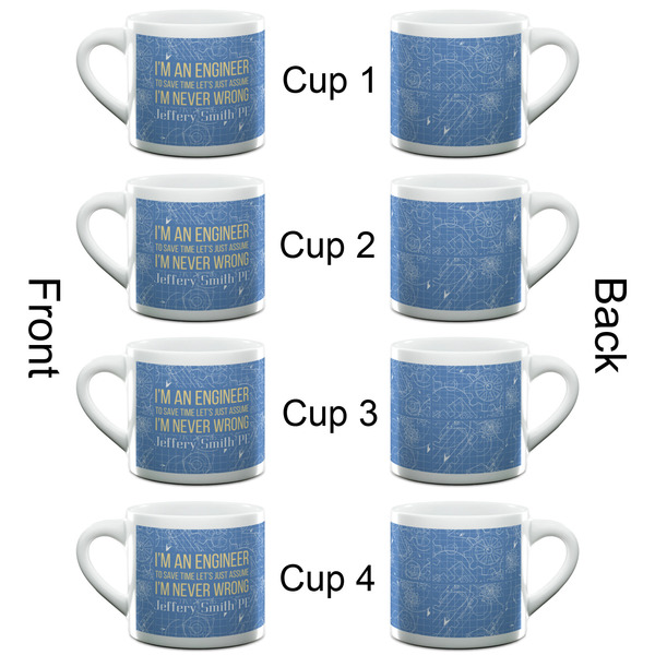 Engineer Quotes Espresso Cup - 6oz (Double Shot Set of 4) APPROVAL