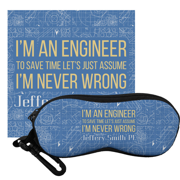 Custom Engineer Quotes Eyeglass Case & Cloth (Personalized)