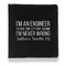 Engineer Quotes Leather Binder - 1" - Black (Personalized)