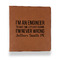 Engineer Quotes Leather Binder - 1" - Rawhide - Front View