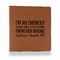 Engineer Quotes Leather Binder - 1" - Rawhide (Personalized)