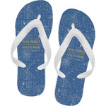 Engineer Quotes Flip Flops - XSmall (Personalized)