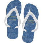 Engineer Quotes Flip Flops - Medium (Personalized)