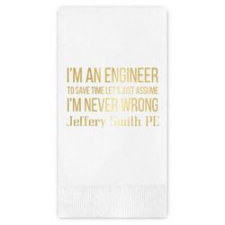 Engineer Quotes Guest Napkins - Foil Stamped (Personalized)