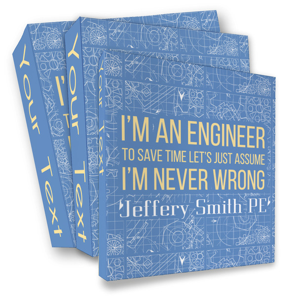 Custom Engineer Quotes 3 Ring Binder - Full Wrap (Personalized)
