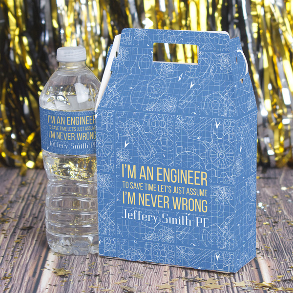 Engineer Quotes Gable Favor Box - In Context