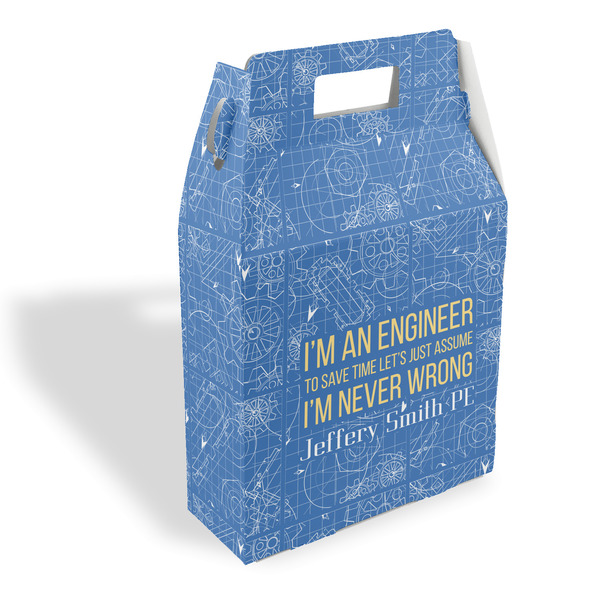 Custom Engineer Quotes Gable Favor Box (Personalized)