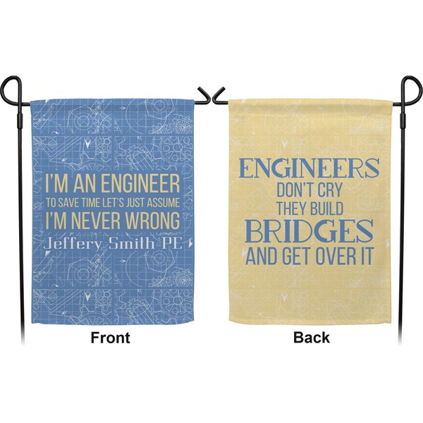 Engineer Quotes Garden Flag - Double Sided Front and Back