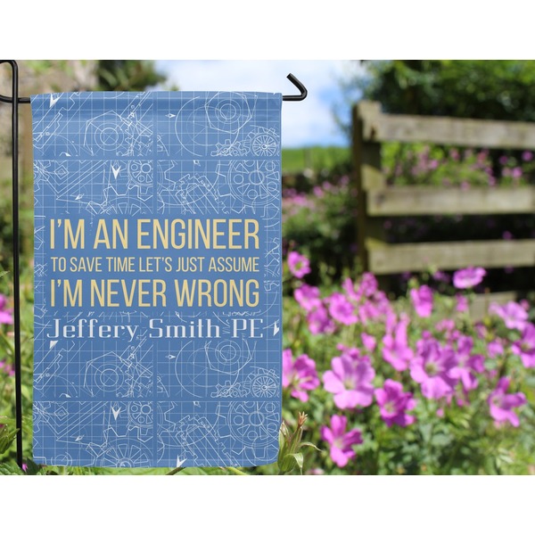 Engineer Quotes Garden Flag - Outside In Flowers