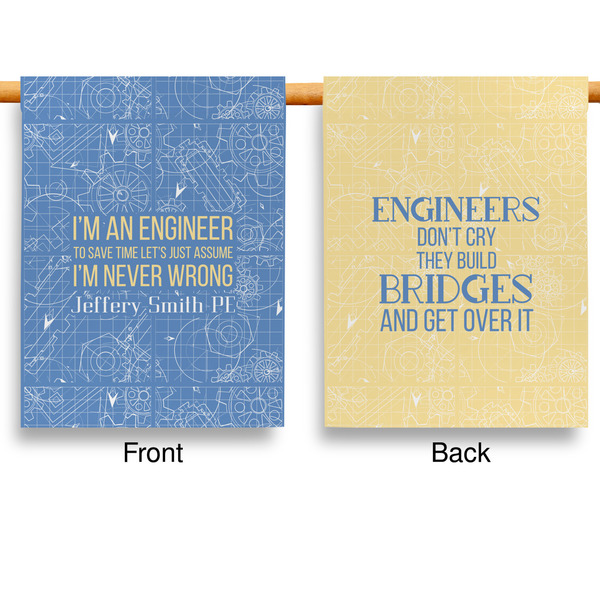 Engineer Quotes Garden Flags - Large - Double Sided - APPROVAL