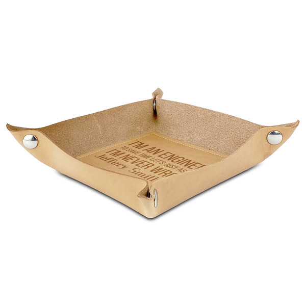 Engineer Quotes Genuine Leather Valet Trays - ANGLE (folded)
