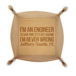 Engineer Quotes Genuine Leather Valet Tray (Personalized)
