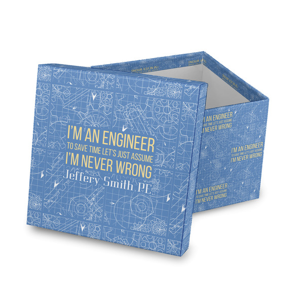 Custom Engineer Quotes Gift Box with Lid - Canvas Wrapped (Personalized)