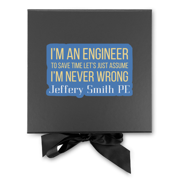 Engineer Quotes Gift Boxes with Magnetic Lid - Black - Approval