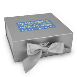Engineer Quotes Gift Box with Magnetic Lid - Silver