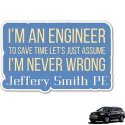 Engineer Quotes Graphic Car Decal (Personalized)