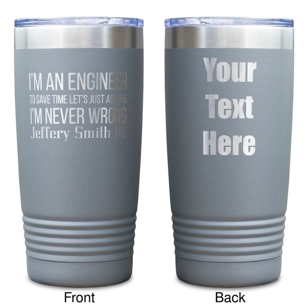 Engineer Quotes Gray Polar Camel Tumbler - 20oz - Double Sided - Approval