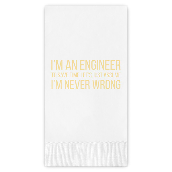 Custom Engineer Quotes Guest Towels - Full Color