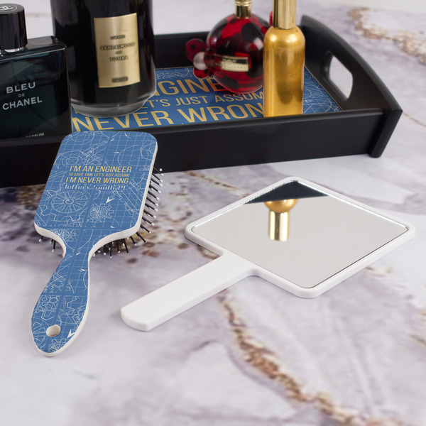 Engineer Quotes Hair Brush - With Hand Mirror
