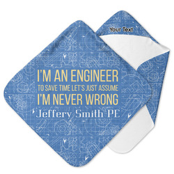 Engineer Quotes Hooded Baby Towel (Personalized)