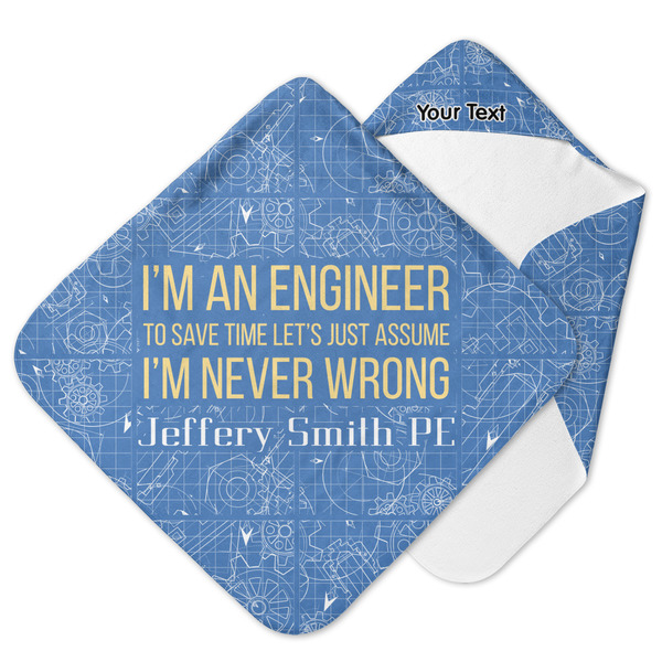 Custom Engineer Quotes Hooded Baby Towel (Personalized)