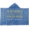 Engineer Quotes Kids Hooded Towel (Personalized)