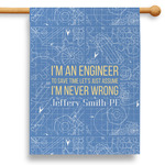 Engineer Quotes 28" House Flag (Personalized)