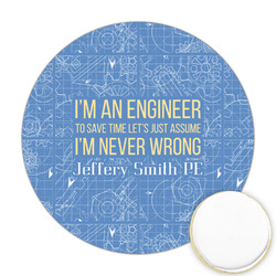 Engineer Quotes Printed Cookie Topper - Round (Personalized)